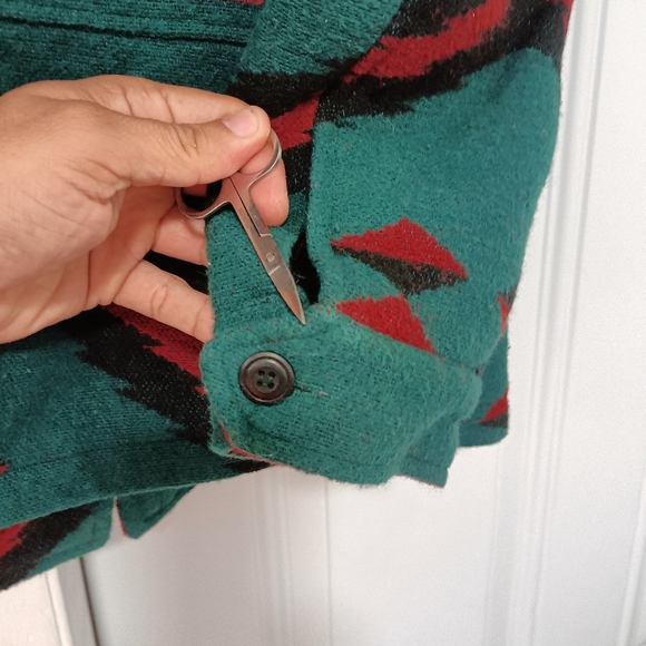 Ralph Lauren Country  southwest Aztec women's jacket wool blend sz L USA RARE - Picture 2 of 15